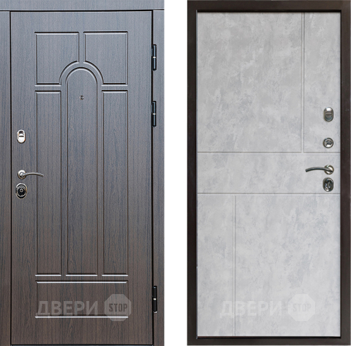 Входная металлическая Дверь Престиж Арка Горизонт Бетон светлый в Электростали