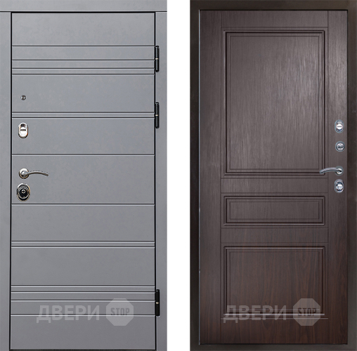 Входная металлическая Дверь Престиж Линия Грэй Классика Венге в Электростали