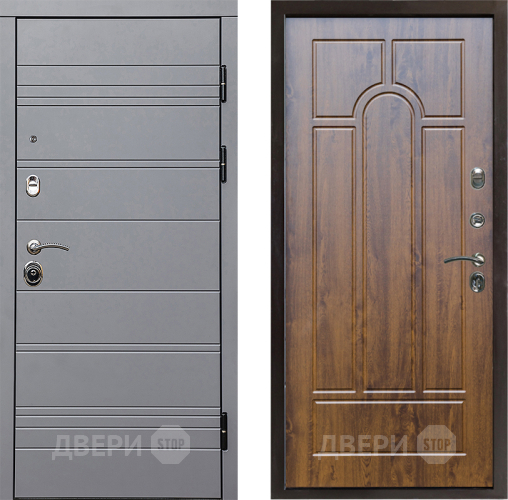 Входная металлическая Дверь Престиж Линия Грэй Арка Дуб в Электростали