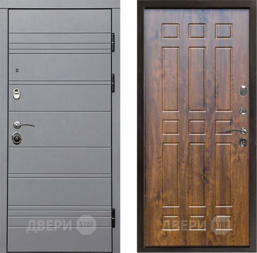 Входная металлическая Дверь Престиж Линия Грэй Спарта Дуб в Электростали
