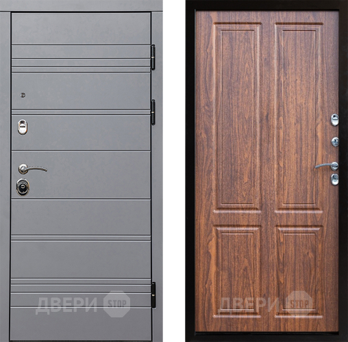 Входная металлическая Дверь Престиж Линия Грэй Премиум Орех светлый в Электростали