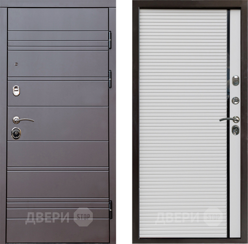 Входная металлическая Дверь Престиж Линия Браун Porte Белый в Электростали