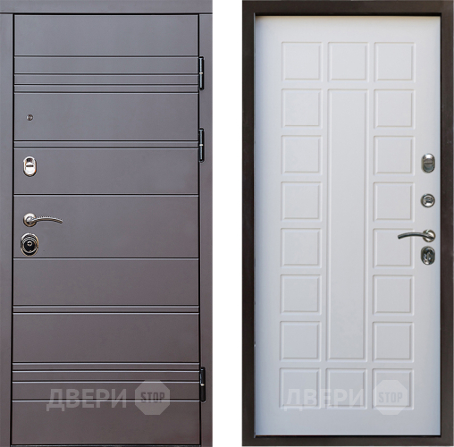 Входная металлическая Дверь Престиж Линия Браун Престиж Белое дерево в Электростали