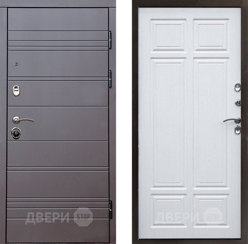 Входная металлическая Дверь Престиж Линия Браун Премиум Лиственница белая в Электростали