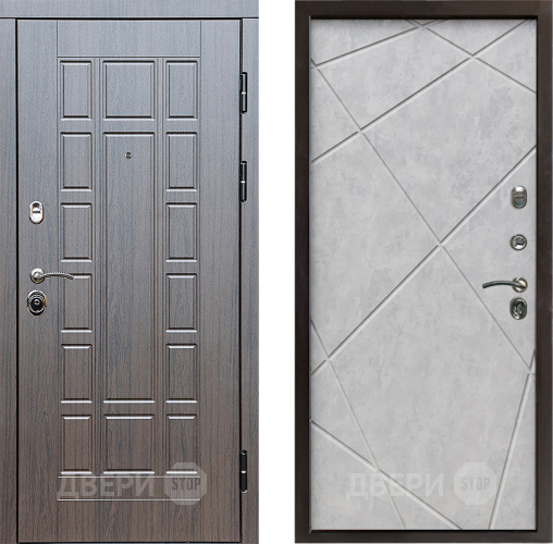 Входная металлическая Дверь Престиж Престиж Лучи Бетон светлый в Электростали
