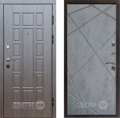 Входная металлическая Дверь Престиж Престиж Лучи Бетон темный в Электростали
