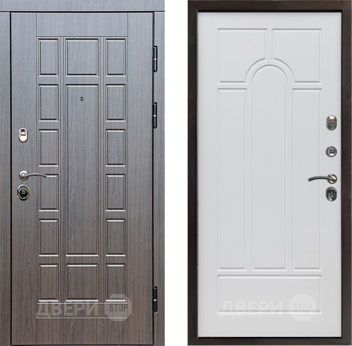 Входная металлическая Дверь Престиж Престиж Арка Белое дерево в Электростали