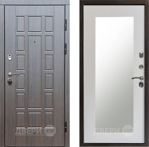 Входная металлическая Дверь Престиж Престиж Зеркло Пастораль Лиственница белая в Электростали