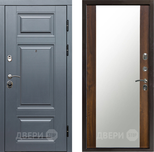Входная металлическая Дверь Престиж Премиум Зеркало Дуб в Электростали