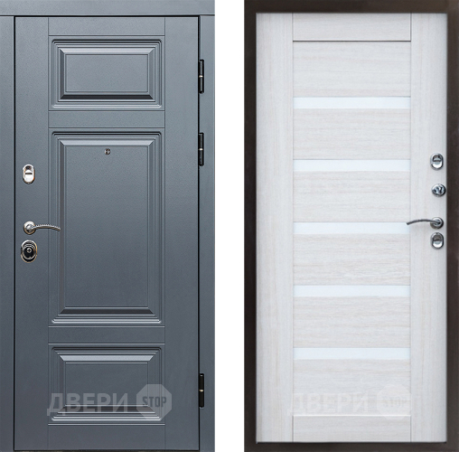 Входная металлическая Дверь Престиж Премиум Царга Лиственница белая в Электростали