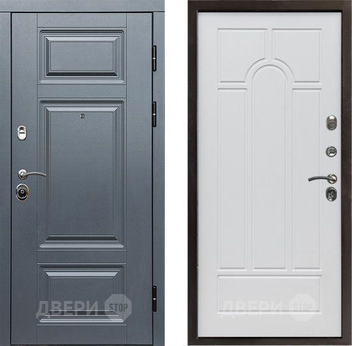 Входная металлическая Дверь Престиж Премиум Арка Белое дерево в Электростали