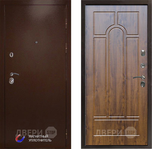 Входная металлическая Дверь Престиж Медь Арка Дуб в Электростали