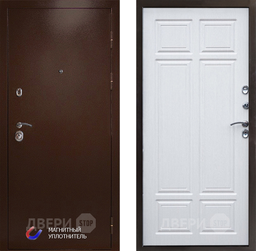 Входная металлическая Дверь Престиж Медь Премиум Лиственница белая в Электростали