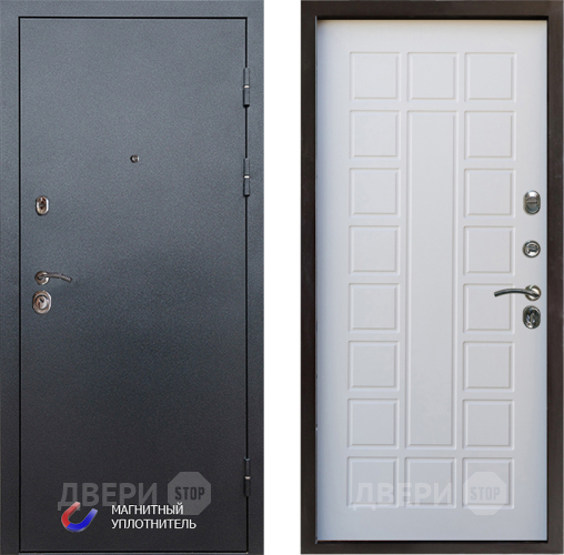 Входная металлическая Дверь Престиж Графит Престиж Белое дерево в Электростали
