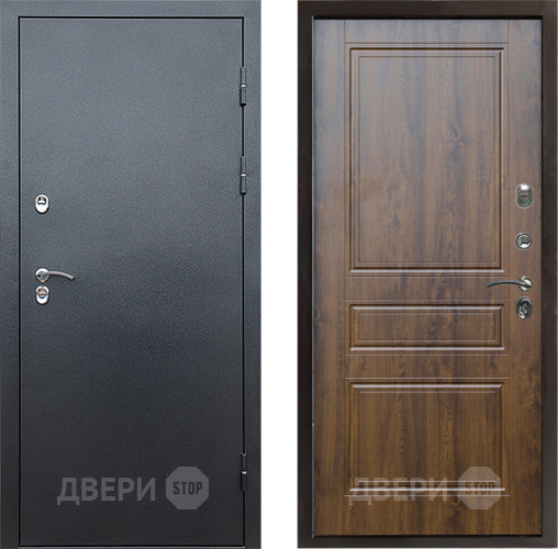 Входная металлическая Дверь Престиж TERMO с терморазрывом Снегирь Серебро Классика Дуб в Электростали