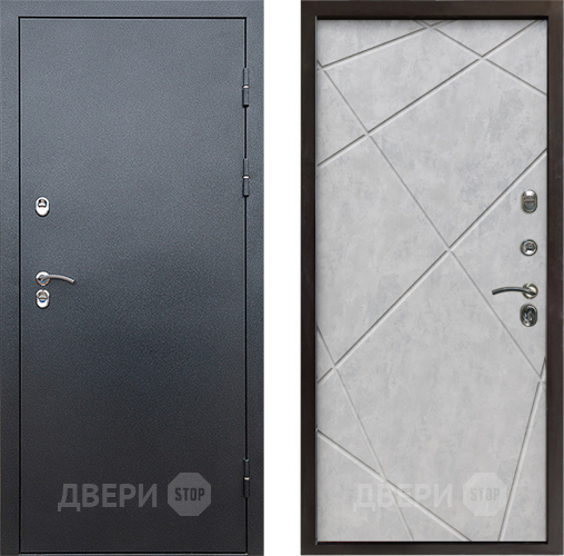 Входная металлическая Дверь Престиж TERMO с терморазрывом Снегирь Серебро Лучи Бетон светлый в Электростали