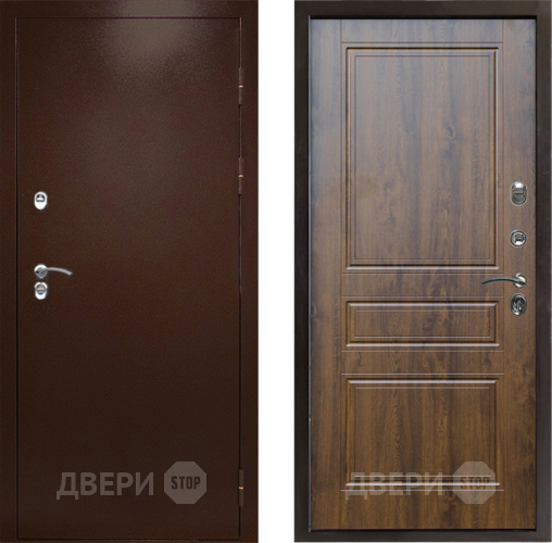 Входная металлическая Дверь Престиж TERMO с терморазрывом Снегирь Медь Классика Дуб в Электростали