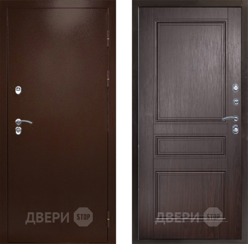 Входная металлическая Дверь Престиж TERMO с терморазрывом Снегирь Медь Классика Венге в Электростали