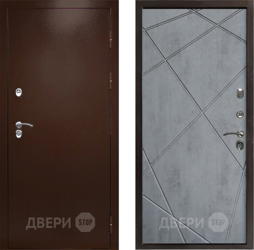Входная металлическая Дверь Престиж TERMO с терморазрывом Снегирь Медь Лучи Бетон темный в Электростали