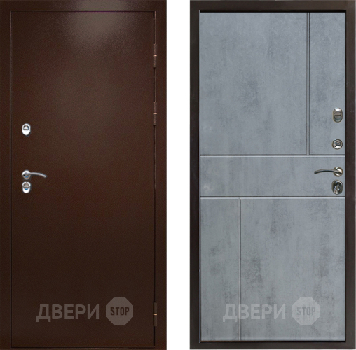Входная металлическая Дверь Престиж TERMO с терморазрывом Снегирь Медь Горизонт Бетон темный в Электростали