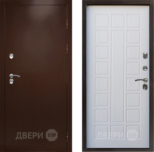 Входная металлическая Дверь Престиж TERMO с терморазрывом Снегирь Медь Престиж Белое дерево в Электростали
