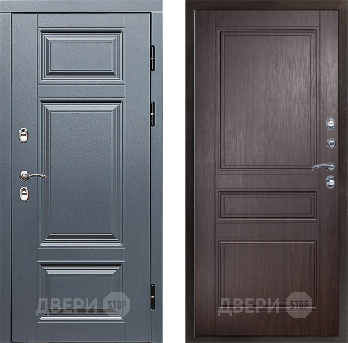 Входная металлическая Дверь Престиж TERMO с терморазрывом Премиум Грэй Классика Венге в Электростали