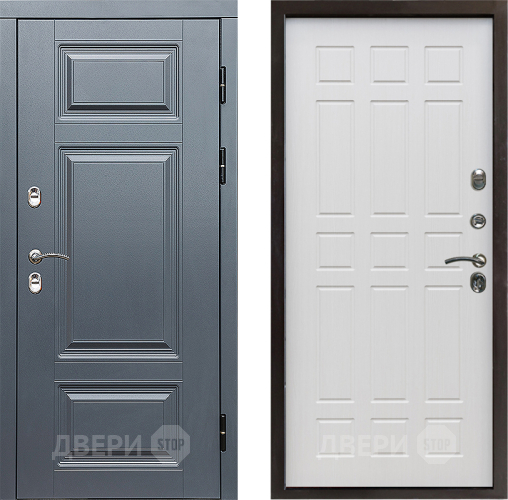 Входная металлическая Дверь Престиж TERMO с терморазрывом Премиум Грэй Спарта Лиственница белая в Электростали