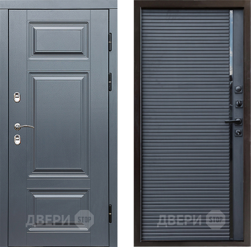 Входная металлическая Дверь Престиж TERMO с терморазрывом Премиум Грэй Porte Черный кварц в Электростали