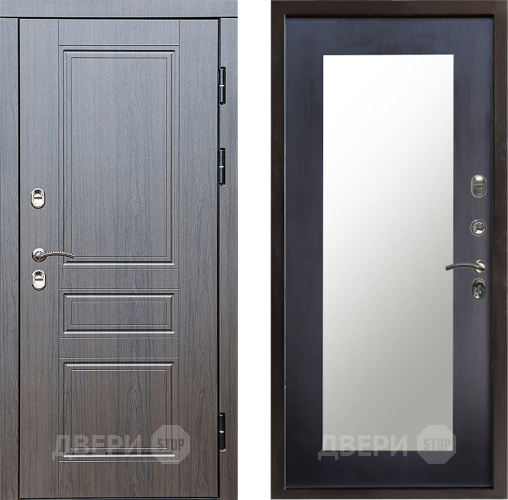 Входная металлическая Дверь Престиж TERMO с терморазрывом Классика Зеркало пастораль Венге в Электростали