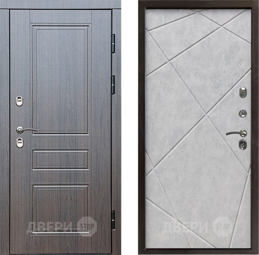 Дверь Престиж TERMO с терморазрывом Классика Лучи Бетон светлый в Электростали