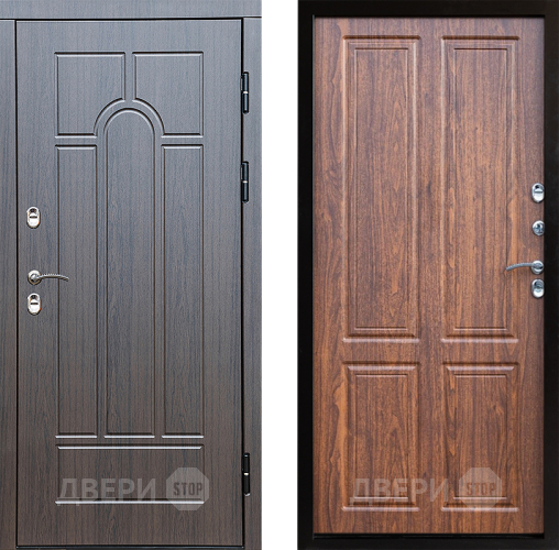 Входная металлическая Дверь Престиж TERMO с терморазрывом Арка Премиум Орех светлый в Электростали