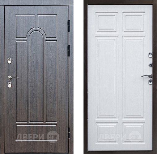 Входная металлическая Дверь Престиж TERMO с терморазрывом Арка Премиум Лиственница белая в Электростали