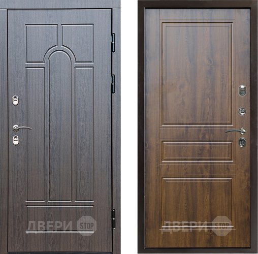 Входная металлическая Дверь Престиж TERMO с терморазрывом Арка Классика Дуб в Электростали