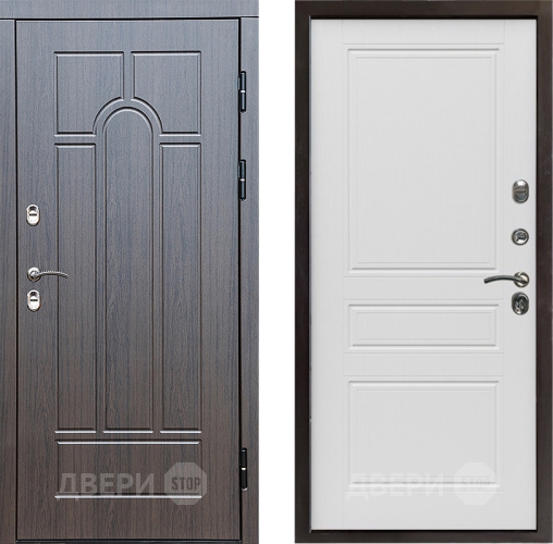 Входная металлическая Дверь Престиж TERMO с терморазрывом Арка Классика Лиственница белая в Электростали