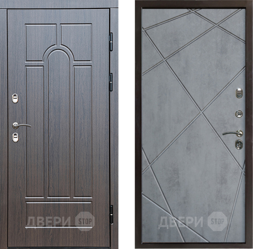 Входная металлическая Дверь Престиж TERMO с терморазрывом Арка Лучи Бетон темный в Электростали