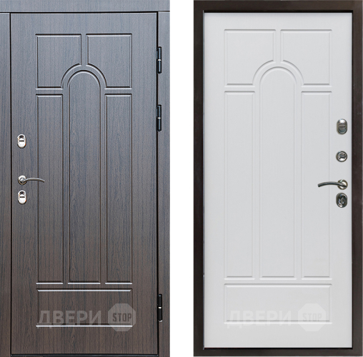 Входная металлическая Дверь Престиж TERMO с терморазрывом Арка Арка Белое дерево в Электростали