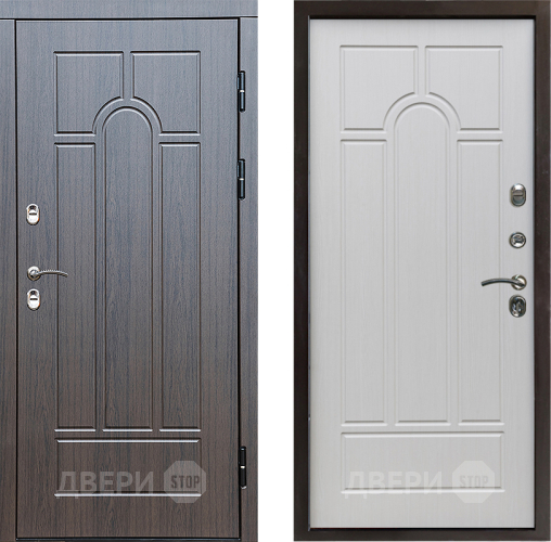 Входная металлическая Дверь Престиж TERMO с терморазрывом Арка Арка Лиственница белая в Электростали