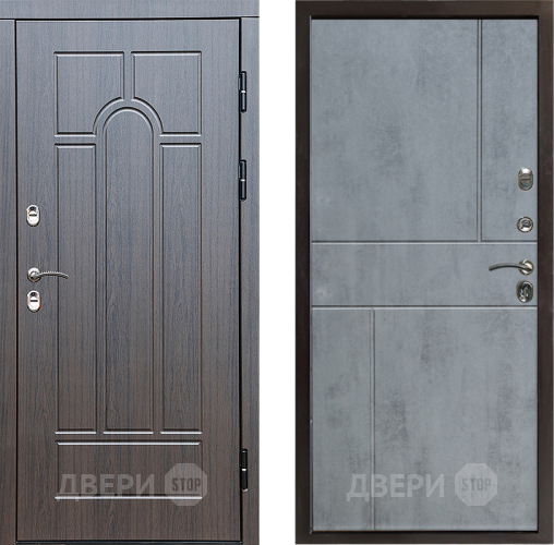 Входная металлическая Дверь Престиж TERMO с терморазрывом Арка Горизонт Бетон темный в Электростали