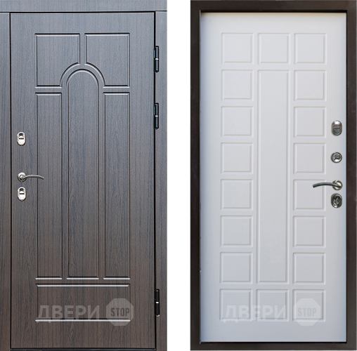 Входная металлическая Дверь Престиж TERMO с терморазрывом Арка Престиж Белое дерево в Электростали