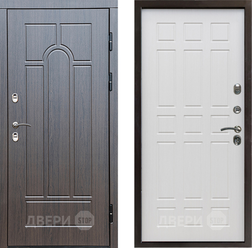 Входная металлическая Дверь Престиж TERMO с терморазрывом Арка Спарта Лиственница белая в Электростали