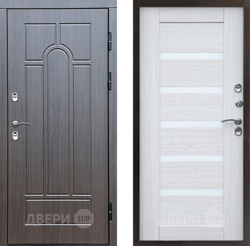 Входная металлическая Дверь Престиж TERMO с терморазрывом Арка Царга Лиственница белая в Электростали