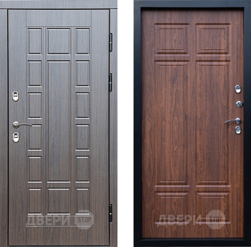 Входная металлическая Дверь Престиж TERMO с терморазрывом Престиж Премиум Орех темный в Электростали