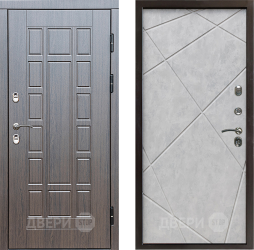 Входная металлическая Дверь Престиж TERMO с терморазрывом Престиж Лучи Бетон светлый в Электростали
