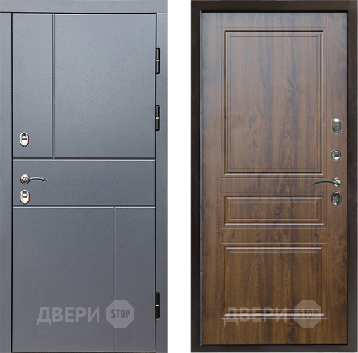 Входная металлическая Дверь Престиж TERMO с терморазрывом Горизонт Грэй Классика Дуб в Электростали