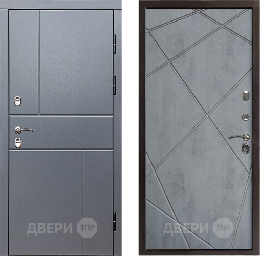 Входная металлическая Дверь Престиж TERMO с терморазрывом Горизонт Грэй Лучи Бетон темный в Электростали
