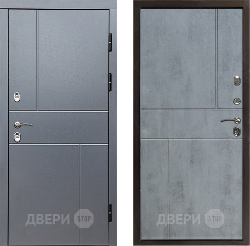 Входная металлическая Дверь Престиж TERMO с терморазрывом Горизонт Грэй Горизонт Бетон темный в Электростали