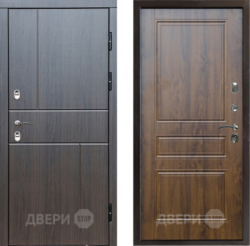 Входная металлическая Дверь Престиж TERMO с терморазрывом Горизонт Венге Классика Дуб в Электростали