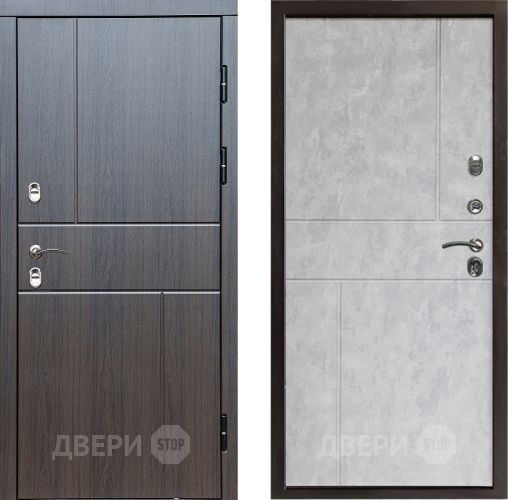 Входная металлическая Дверь Престиж TERMO с терморазрывом Горизонт Венге Горизонт Бетон светлый в Электростали