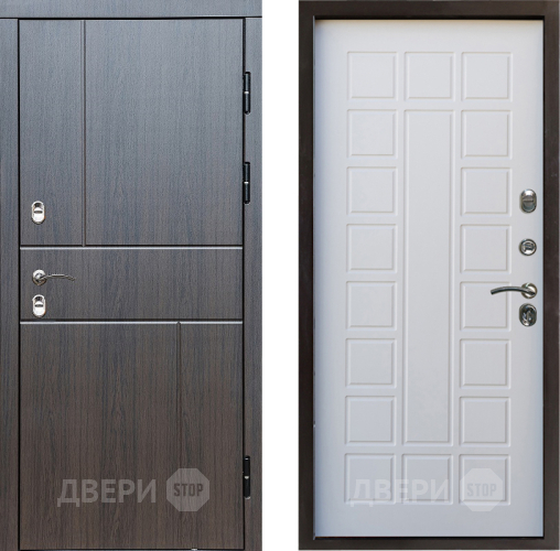 Входная металлическая Дверь Престиж TERMO с терморазрывом Горизонт Венге Престиж Белое дерево в Электростали