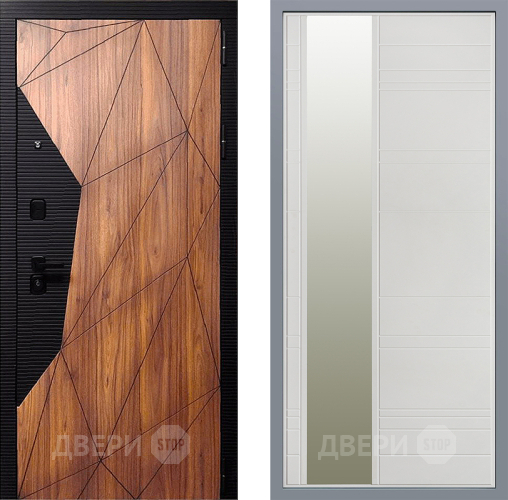 Дверь Заводские двери Морра Зеркало Лира Белый софт в Электростали